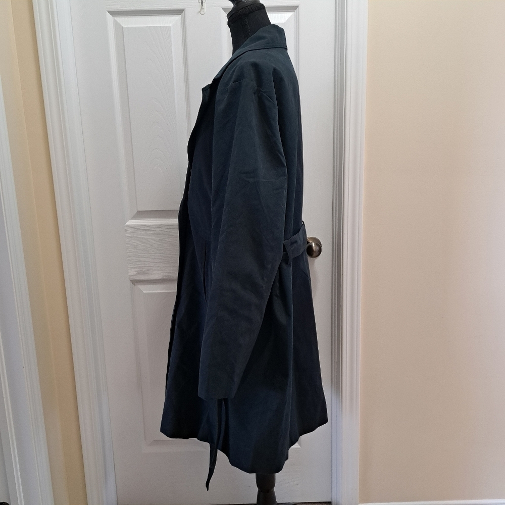 Women's Trench Coat Amazon Essentials Size XXL Blue Water Resistant Classic - Picture 9 of 10